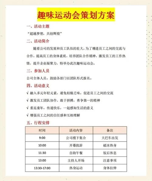 趣味运动会策划方案分享,团建活动不再难!